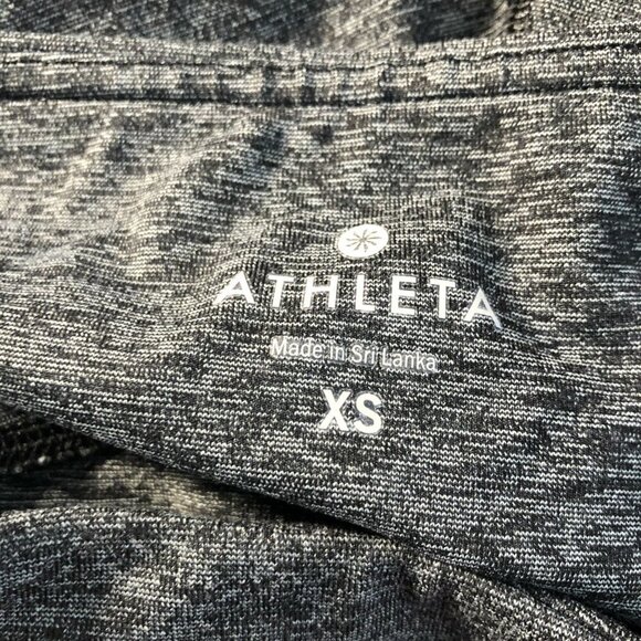 Athleta Spacedye Cropped Leggings XS Gray Criss Cross Workout‎ Running AT-704 - Picture 6 of 11